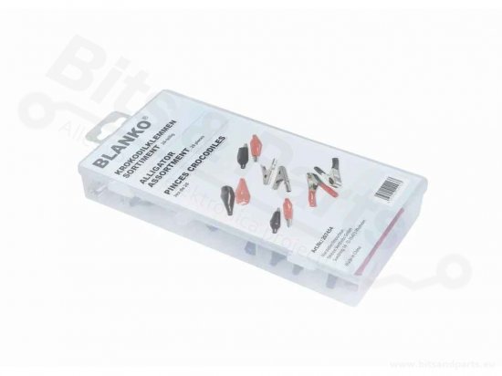 Crocodile clip set 28-piece in storage box